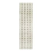 1970s Turkish Hand-Knotted Wool Cotton Beige Runner Rug 70x262