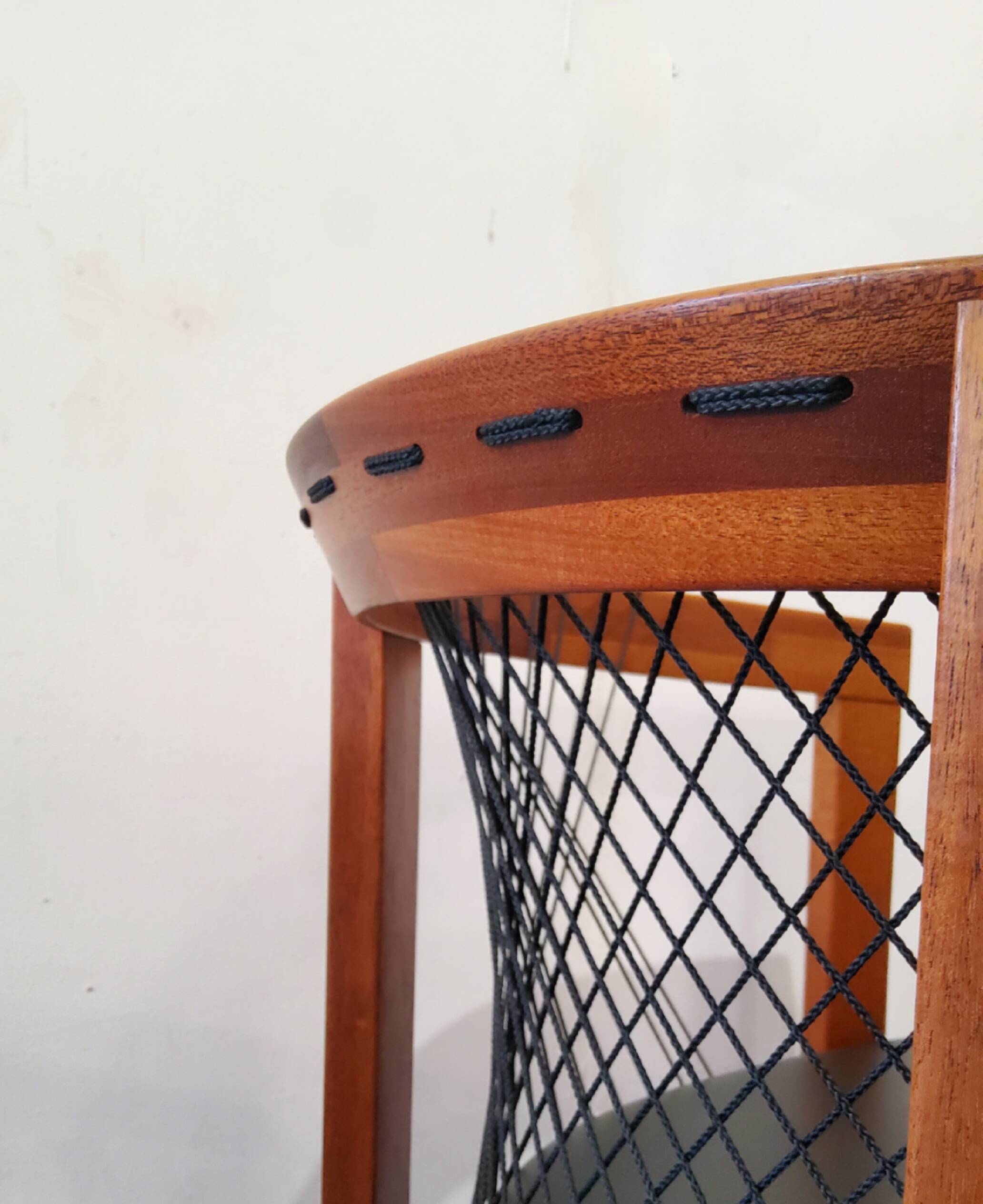 Scandinavian rope chairs by Niels Jørgen Haugesen for Tranekaer Denmark