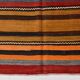 Tapis Kilim turc vintage à rayures vertes et oranges 6x9 174x272 cm SK 2311