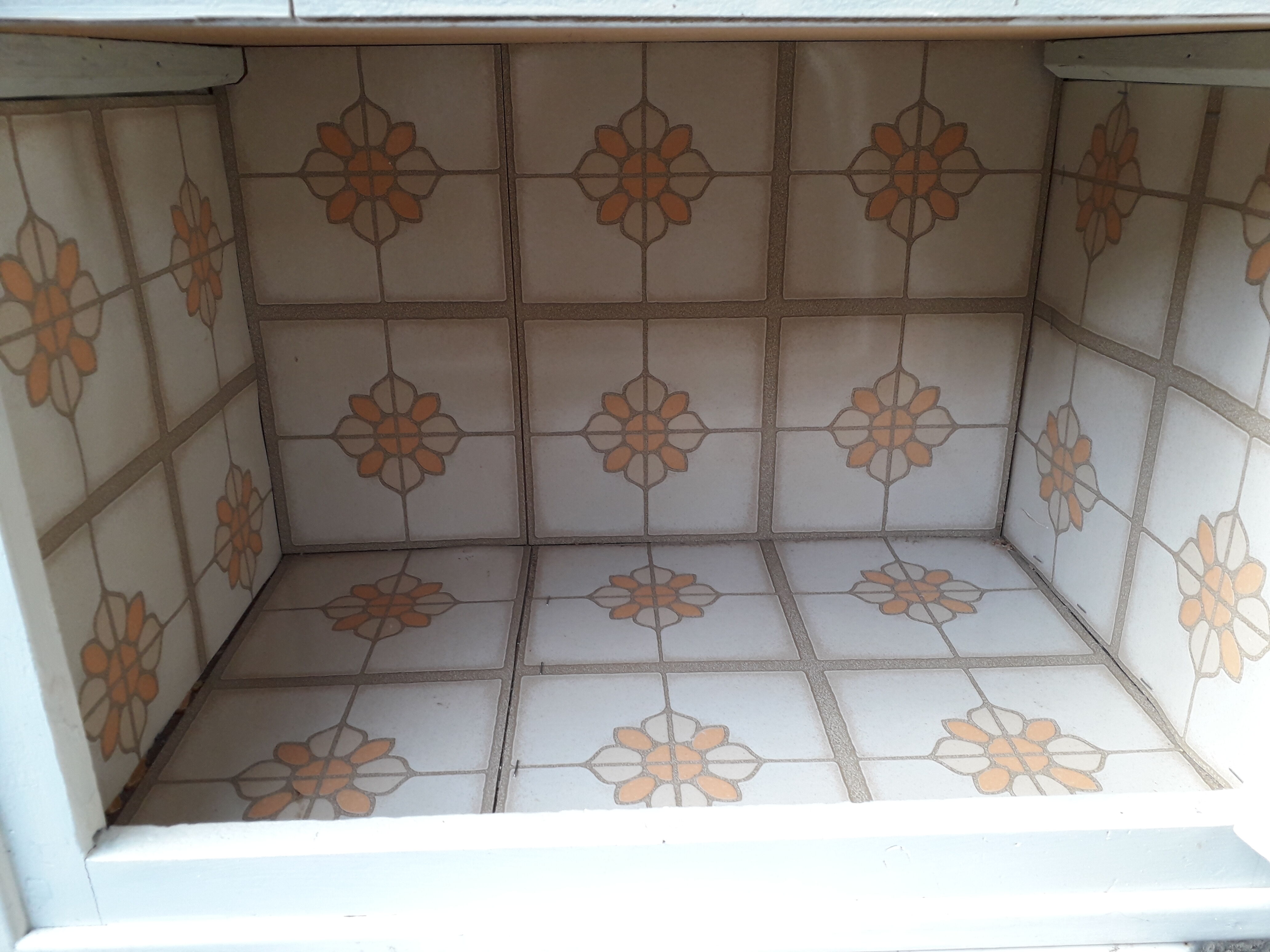 Showcase, vintage wall shelf