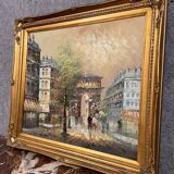 After Renée Wilsson: Oil on canvas The Arc de Triomphe in Paris circa 1980