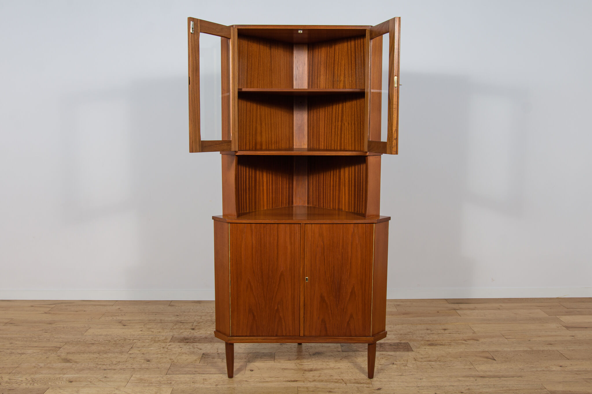 Mid-Century Modern Teak Corner Cabinet, Denmark, 1960s