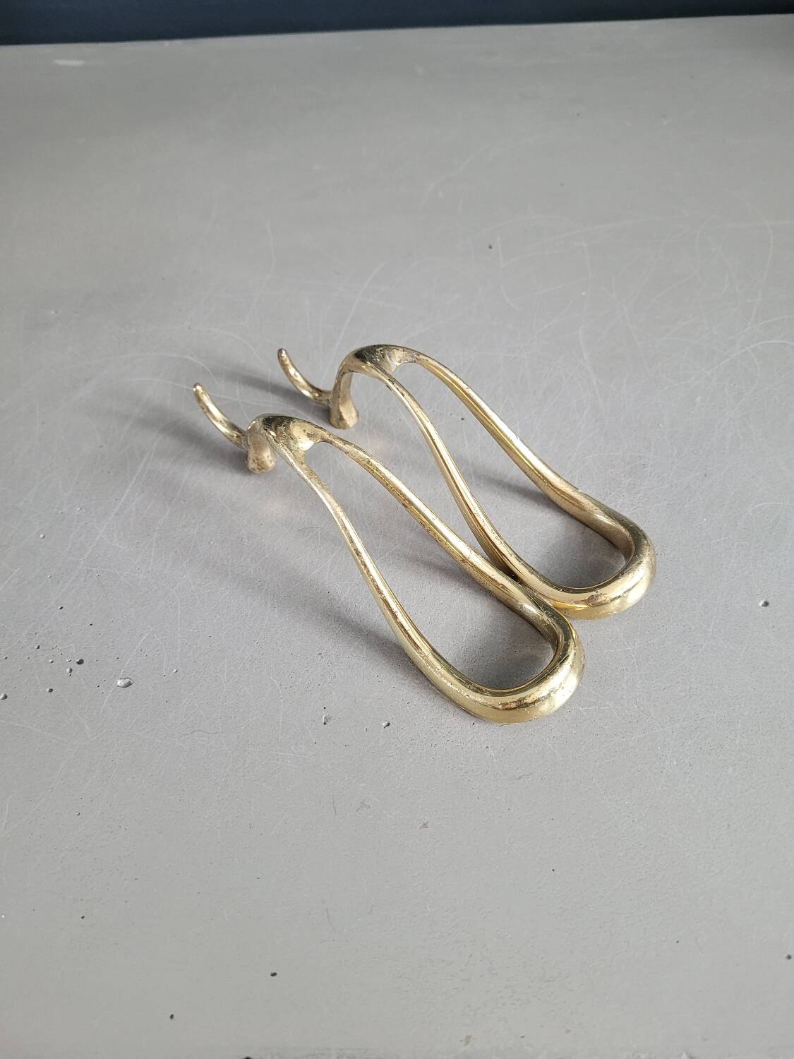 Antique brass pipe holder