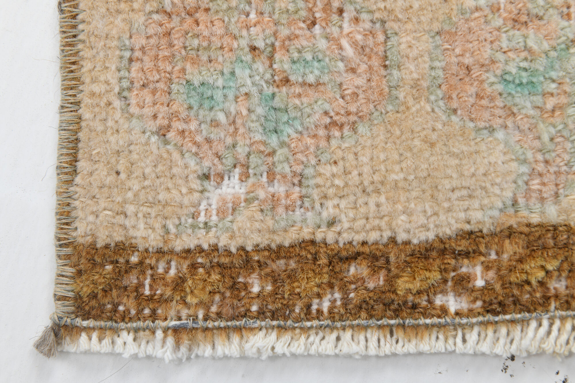 2x3 floral turkish vintage rug,2x3 doormat,95x45 cm,3.1x1.6 ft