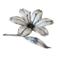 Vintage ashtray flower in silver metal