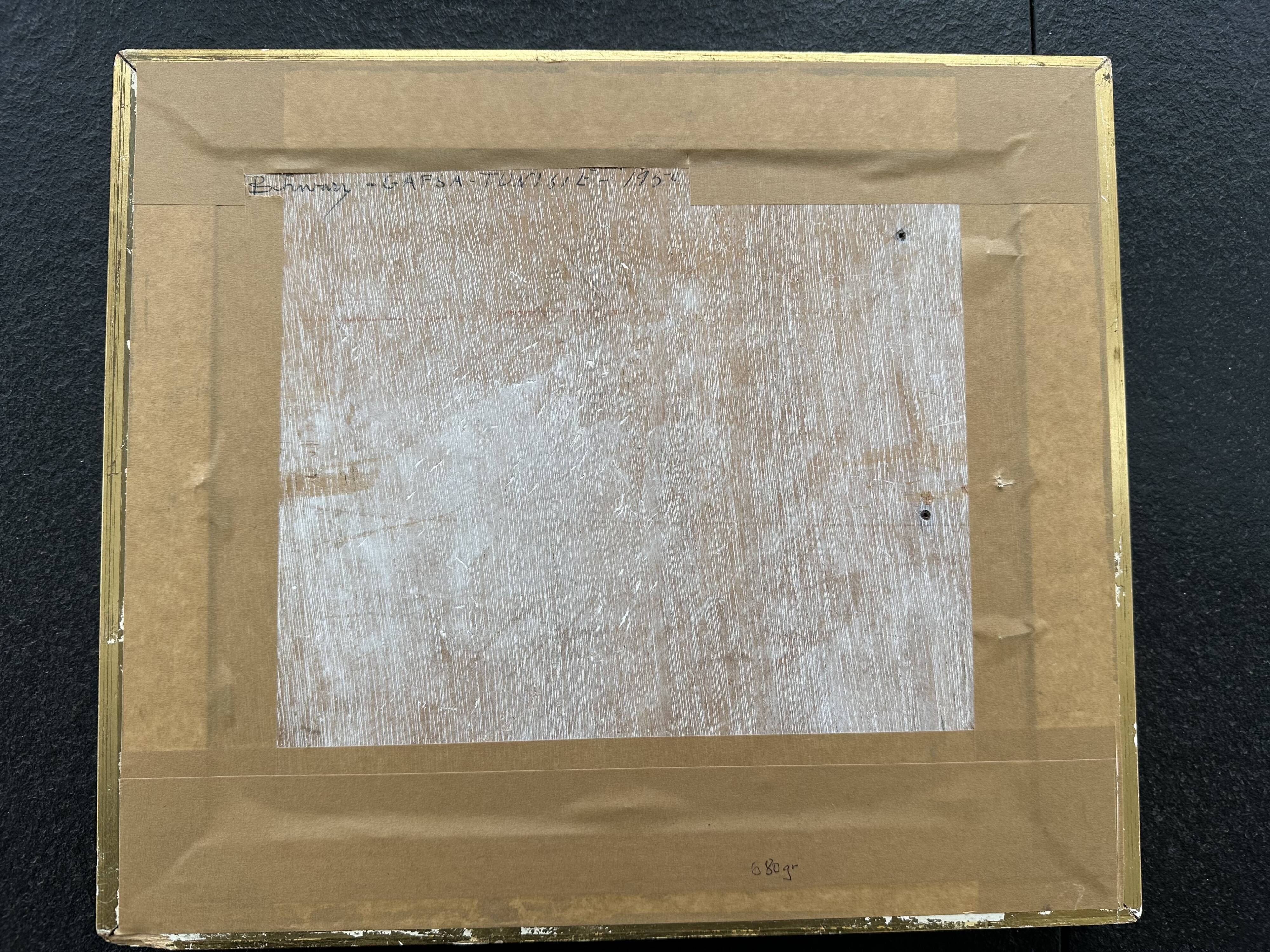 Orientalist painting signed circa 1950, "GAFSA - Tunisia"