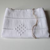 SHEET & PILLOW CASE PILLOW OLD LINEN EMBROIDER HAND