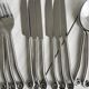 18-piece shiny metal cutlery set