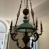 Suspension opaline électrifiée style Napoléon III
