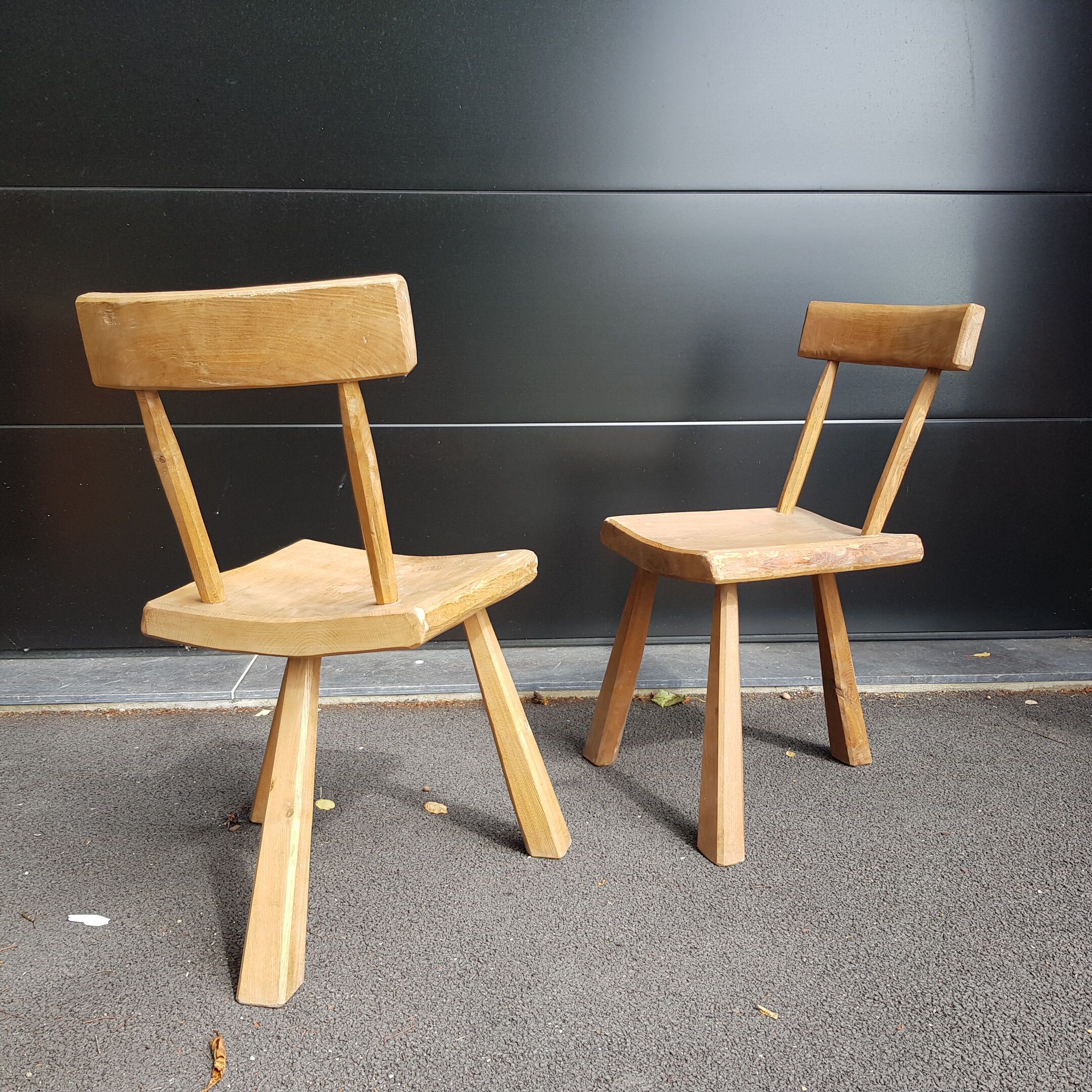 Duo de chaises brutalistes, années 60