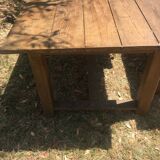 Farmhouse dining table with assorted benches