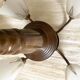 Art deco chandelier in copper and granite glass
