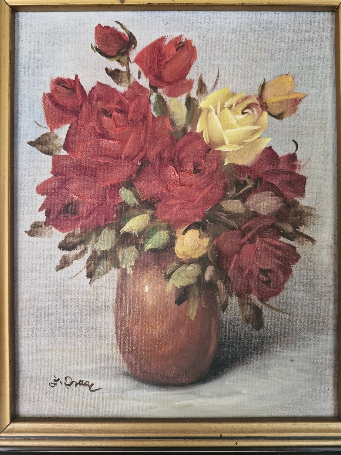 Still life bouquet of roses