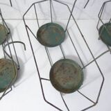 Set of vintage wire metal planters