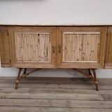 Enfilade vintage en rotin