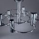 Sciolari chrome metal ceiling light with 8 light sources.