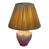 Provençal style lamp with silk shade