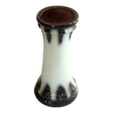 Mid Century flower column, plant stand, made of ceramic, brown/white, vintage from the 60s