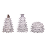 Lot de 3 vases en verre italien Ercole Barovier Rostrato Murano pour Barovier &