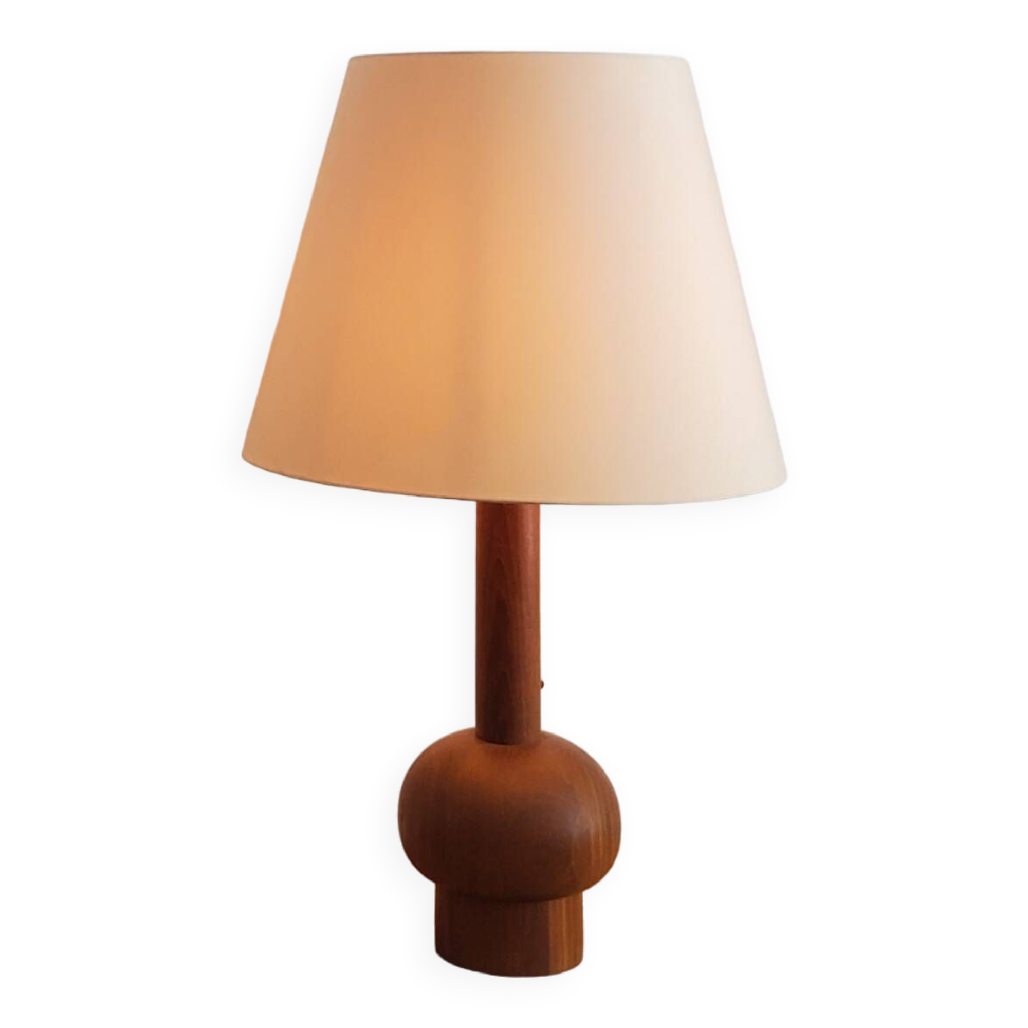 Lampe de table Scandinave en teck - 1960