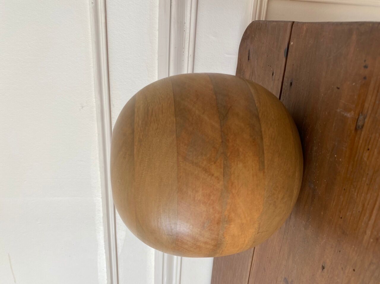 Brutalist wooden vase