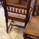 Set of 3 antique canned chairs