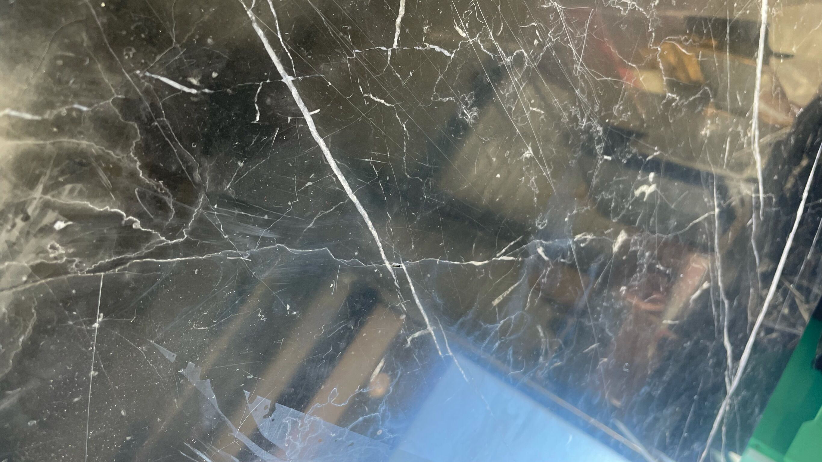 Black marble table