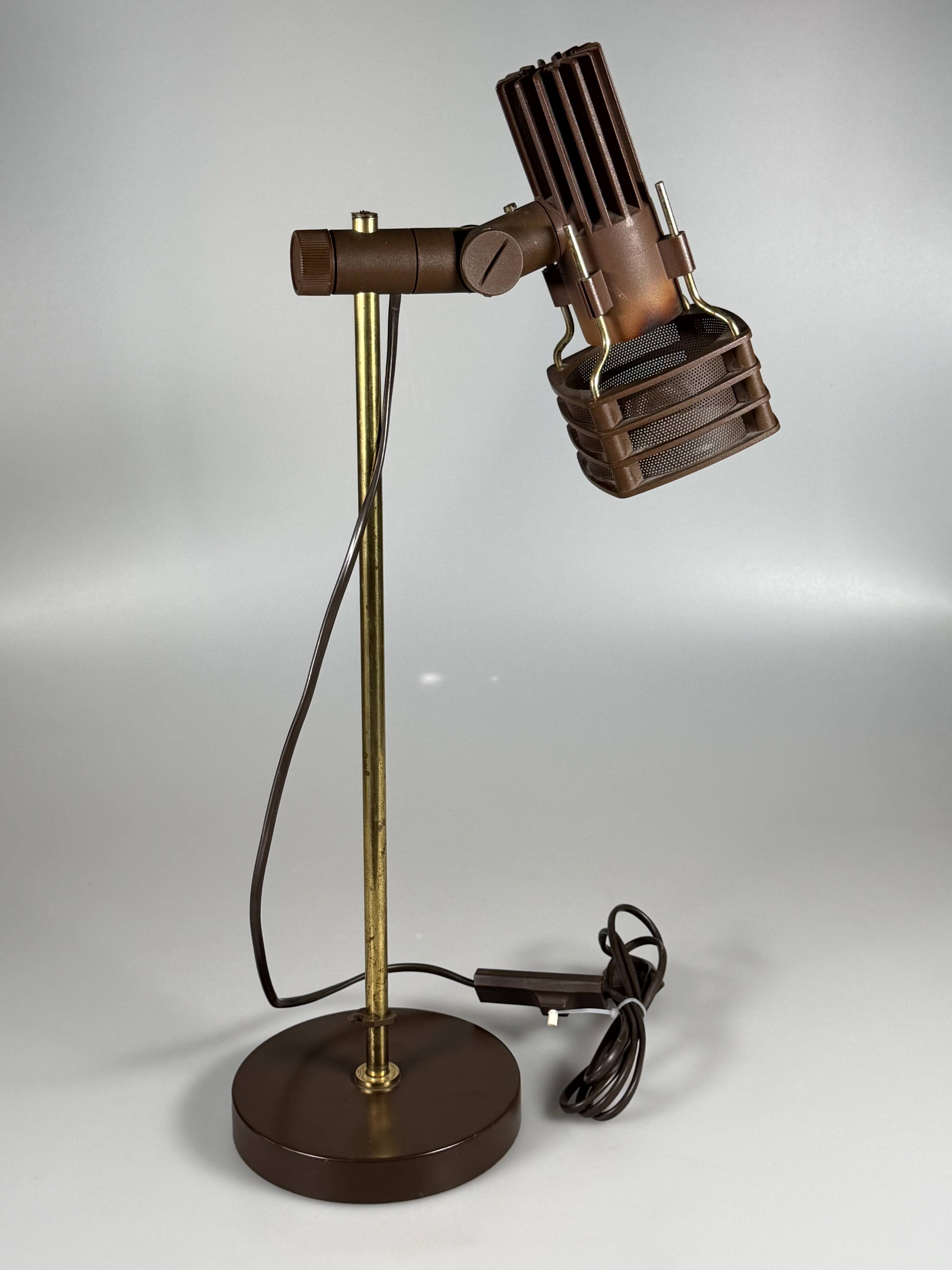 1960s 1970s Table Lamp Desk Lamp Space Age Design Metal Plastic