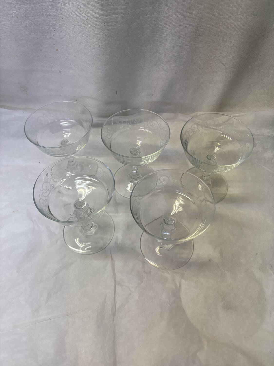 Set of champagne glasses