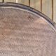 Round vintage coffee table in bombous and rattan