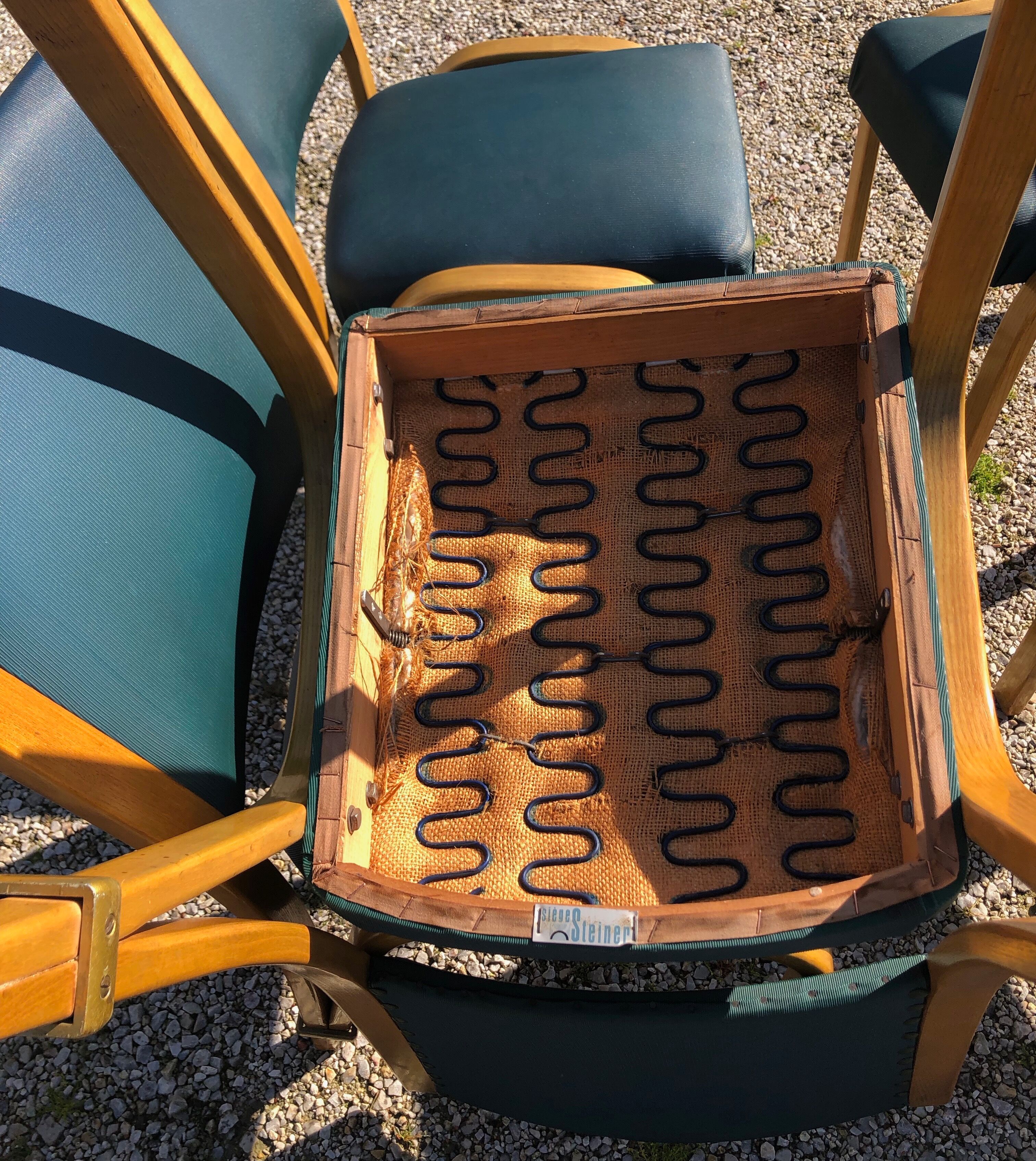 Lot of 6 chairs steiner bow wood model