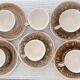 6 tasses et 5 soucoupes modèle écume en faïence de Niderviller