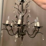 Ivory white iron chandelier