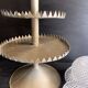 Large handmade sheet metal tiered display stand, 19th century