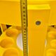 Serving trolley for drinks in yellow plastic, space age 1970.