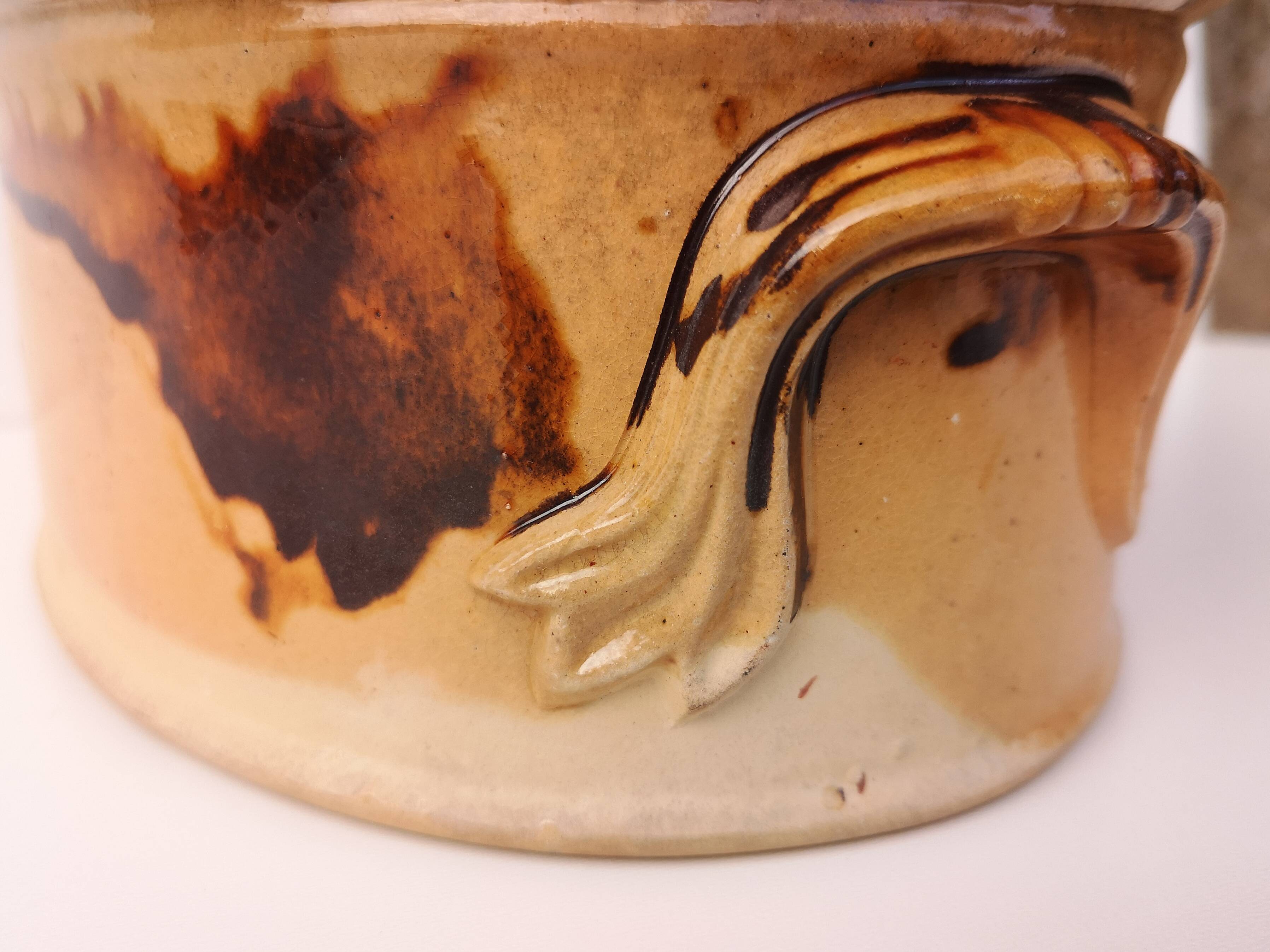 Old glazed terracotta terrine