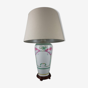 Ceramic table lamp painted white