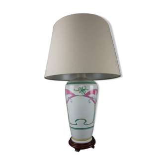 Ceramic table lamp painted white