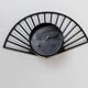 Vintage wall sconce in the shape of a fan - glass tubes and gold metal, Hollywood Regency design, Italy 1980s.
