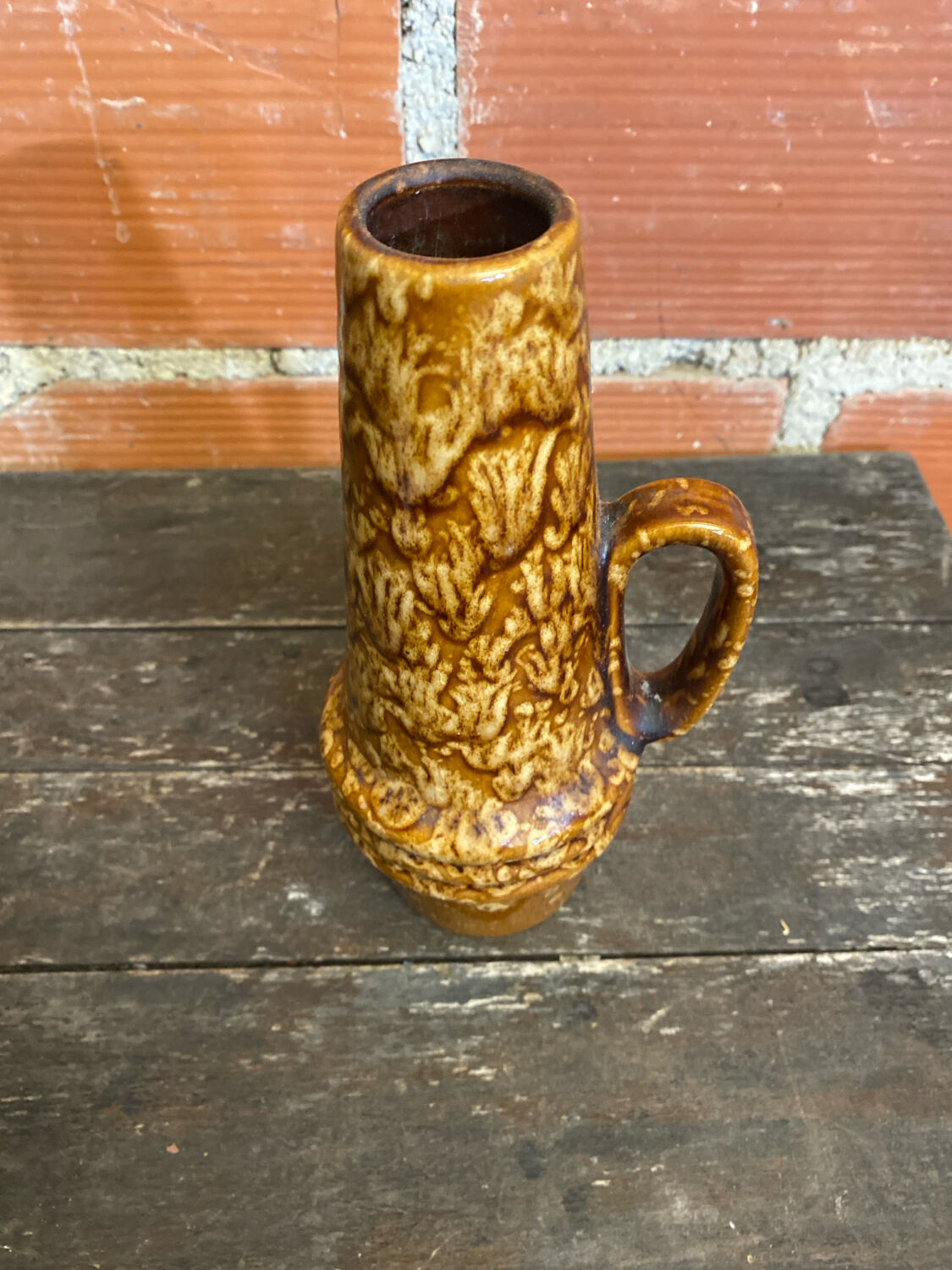 Brown ceramic vase West Germany, 1960s