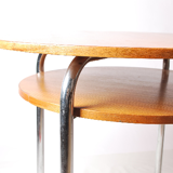 Bauhaus tubular steel cantilever table with underpanel ST 41 by Robert Slezák company