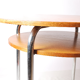 Bauhaus tubular steel cantilever table with underpanel ST 41 by Robert Slezák company