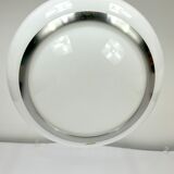 Stilux Milano, white perspex and aluminum ceiling lamp from 60s