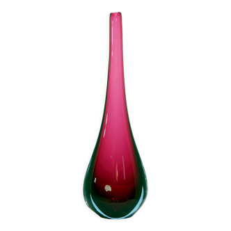 Vase Murano 'Sommerso' violet et bleu, années 1960