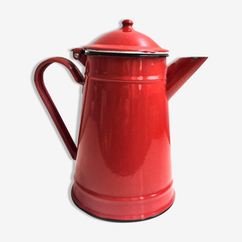 Cafeitère émaillée rouge