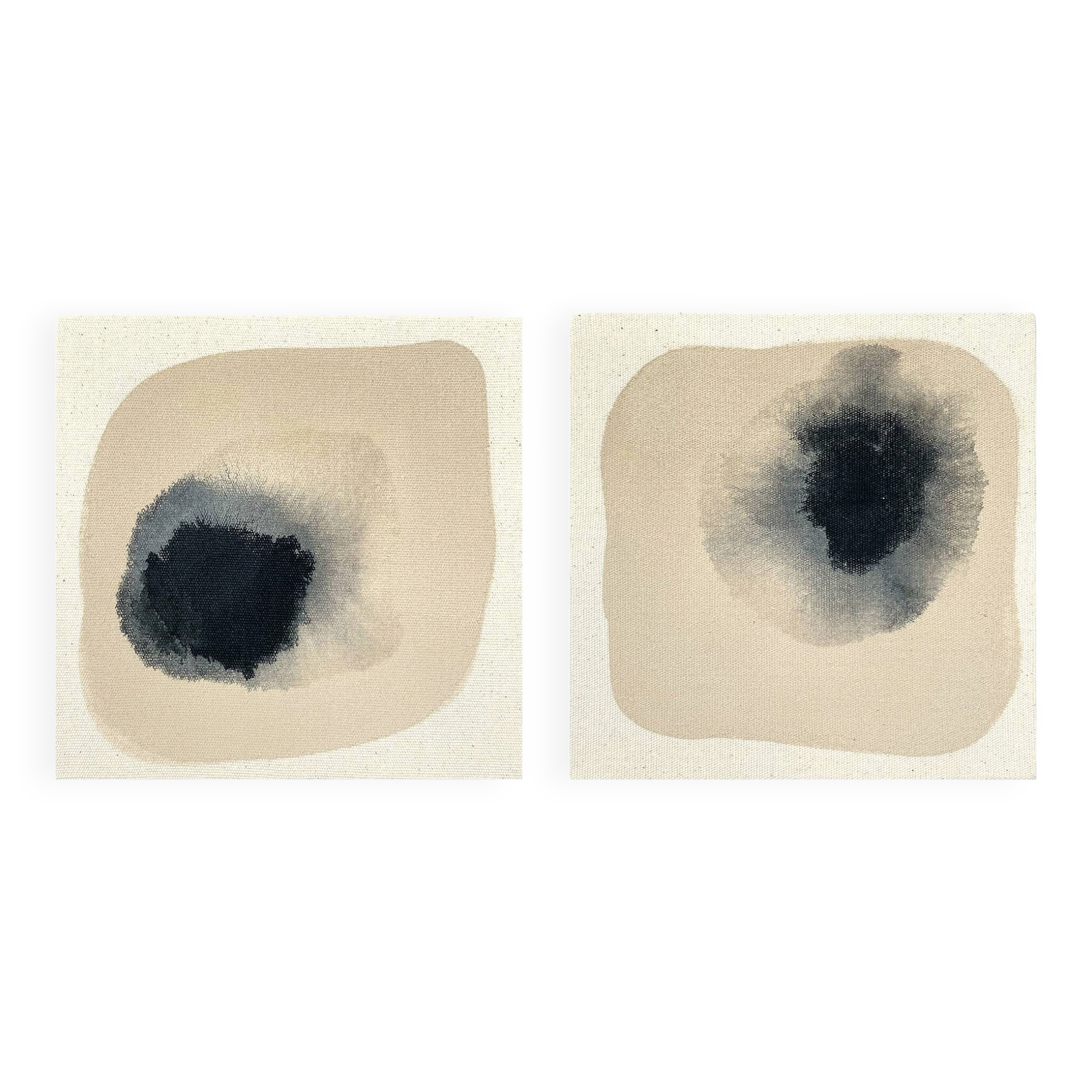Ensemble de peintures abstraites sur toile, 20x20cm