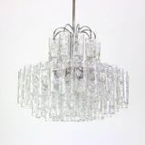 Superb glass tube chandelier from Murano by Doria, Germany, 1960s.