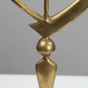 Solid Brass Three-Arm Candelabra — Modernist, 1960s