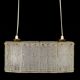 Plafonnier en verre moulé et laiton par Orrefors Suède 1960