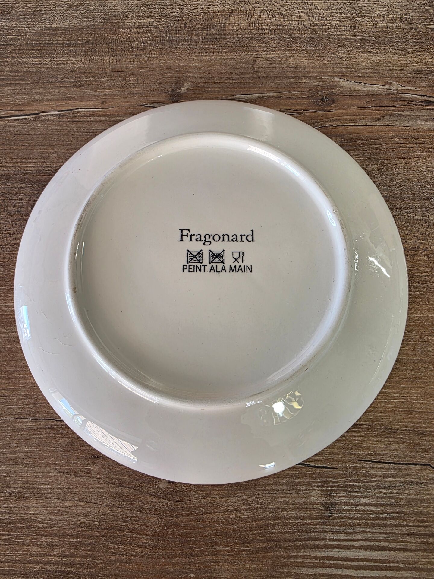 Assiette décorative Fragonard coquillage et corail